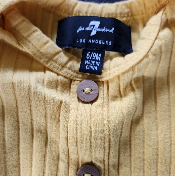 7 For All Mankind 2pc Infant Unisex Set-yellow - Picture 4 of 11